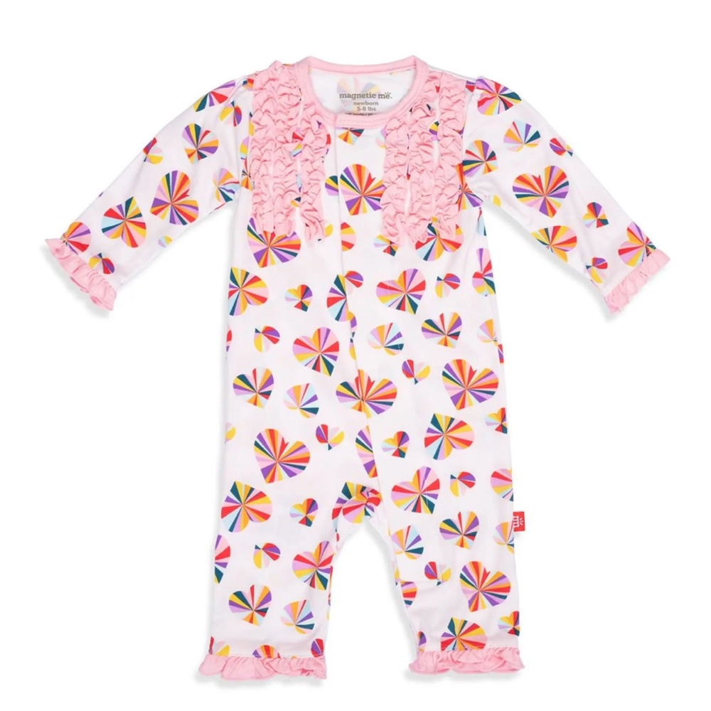 Magnetic Me Groovy Heart Print Coverall